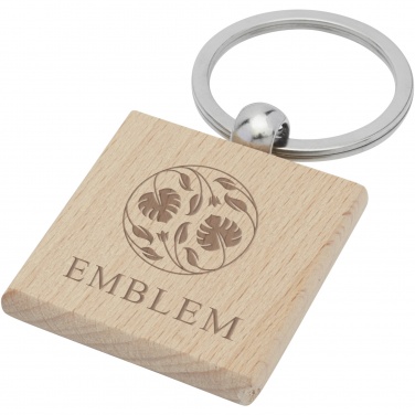 Logotrade promotional merchandise picture of: Gioia beech wood squared keychain