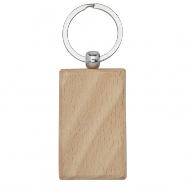 Logotrade promotional items photo of: Gian beech wood rectangular keychain