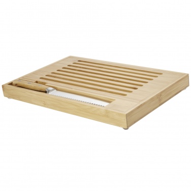 Logotrade advertising product image of: Pao bamboo cutting board with knife