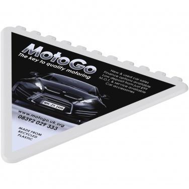 Logo trade promotional giveaways image of: Frosty triangular recycled plastic ice scraper