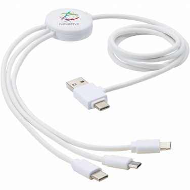 Logo trade promotional giveaway photo of: Pure 5-in-1 charging cable with antibacterial additive