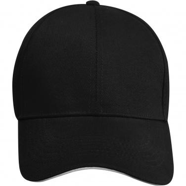 Logo trade promotional gifts picture of: Topaz 6 panel GRS recycled sandwich cap