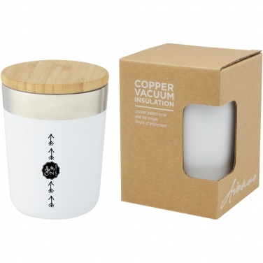 Logo trade promotional merchandise picture of: Lagan 300 ml stainless steel tumbler with bamboo lid