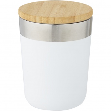 Logotrade promotional product picture of: Lagan 300 ml stainless steel tumbler with bamboo lid