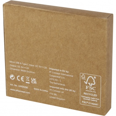 Logotrade promotional items photo of: Loop 5000 mAh recycled plastic power bank