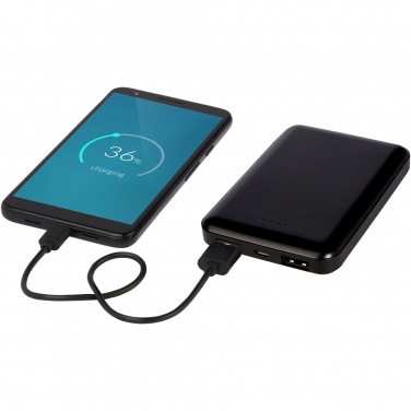 Logo trade business gift photo of: Gleam 5000 mAh ultra slim light-up power bank