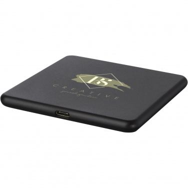 Logo trade promotional gifts image of: Loop 10W recycled plastic wireless charging pad