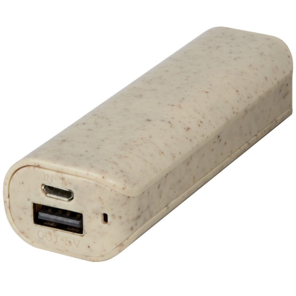 Logo trade promotional items picture of: Yoko 1200mAh wheat straw power bank