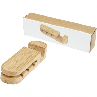 Logo trade promotional gifts image of: Edulis bamboo cable manager 