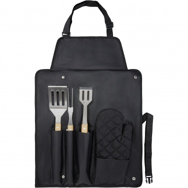 Logo trade promotional merchandise picture of: Gril 3-piece BBQ tools set and glove 
