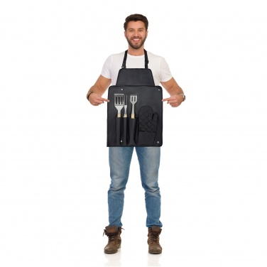 Logo trade corporate gifts picture of: Gril 3-piece BBQ tools set and glove 