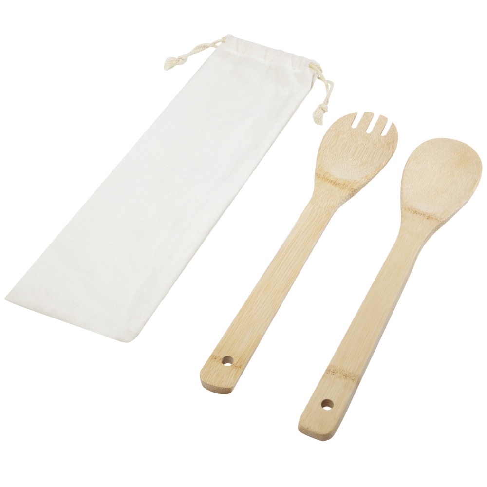 Logotrade promotional product picture of: Endiv bamboo salad spoon and fork