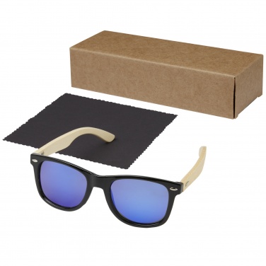 Logotrade corporate gift picture of: Taiyō rPET/bamboo mirrored polarized sunglasses in gift box