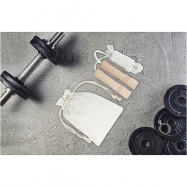 Logo trade promotional product photo of: Denise wooden skipping rope in cotton pouch