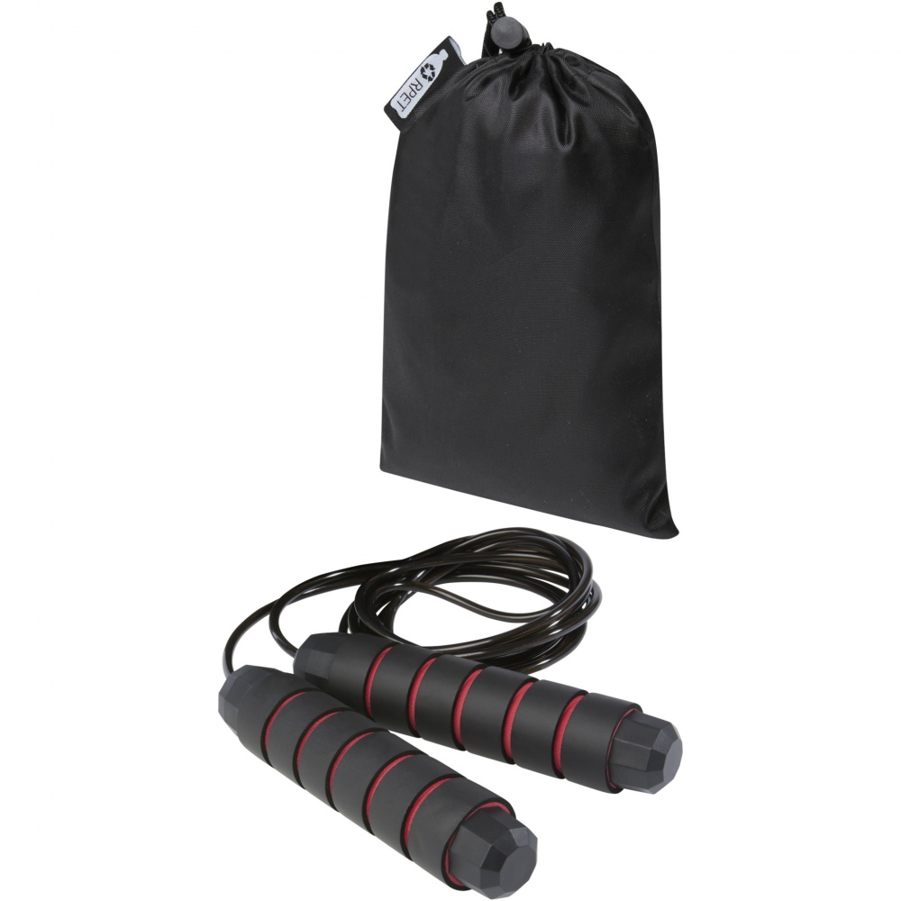 Logo trade promotional items image of: Austin soft skipping rope in recycled PET pouch