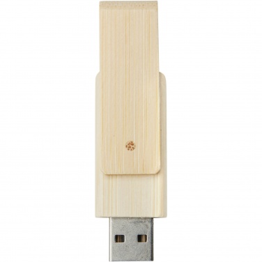 Logo trade business gifts image of: Rotate 8GB bamboo USB flash drive