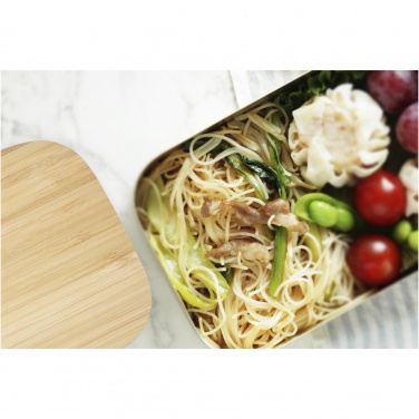 Logotrade advertising product image of: Tite stainless steel lunch box with bamboo lid