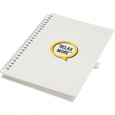 Logo trade business gifts image of: Dairy Dream A5 size reference recycled milk cartons spiral notebook