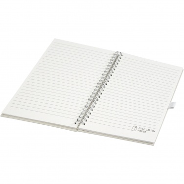 Logotrade promotional merchandise image of: Dairy Dream A5 size reference recycled milk cartons spiral notebook