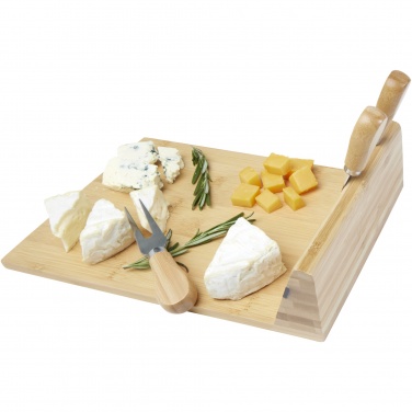 Logotrade promotional giveaway picture of: Mancheg bamboo magnetic cheese board and tools