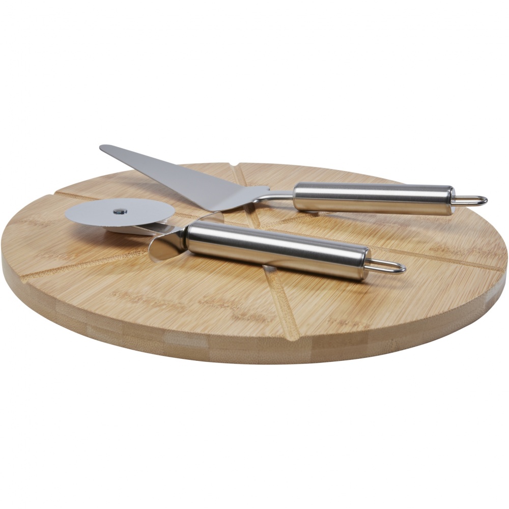 Logotrade promotional giveaway image of: Mangiary bamboo pizza peel and tools
