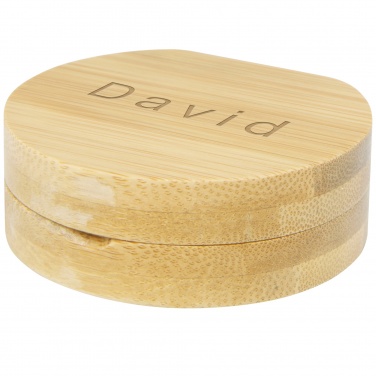 Logo trade promotional merchandise picture of: Afrodit bamboo pocket mirror