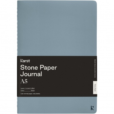 Logo trade advertising products image of: Karst® A5 stone paper journal twin pack