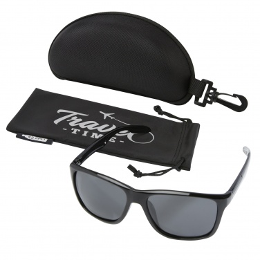 Logo trade promotional merchandise picture of: Eiger polarized sunglasses in recycled PET casing