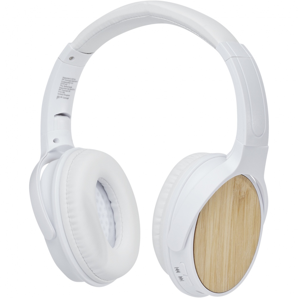 Logotrade promotional items photo of: Athos bamboo Bluetooth® headphones with microphone