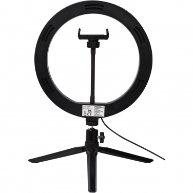 Logo trade business gift photo of: Studio ring light for selfies and vlogging with phone holder and tripod