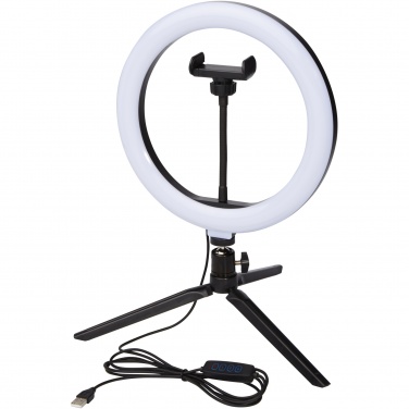 Logo trade promotional items picture of: Studio ring light for selfies and vlogging with phone holder and tripod