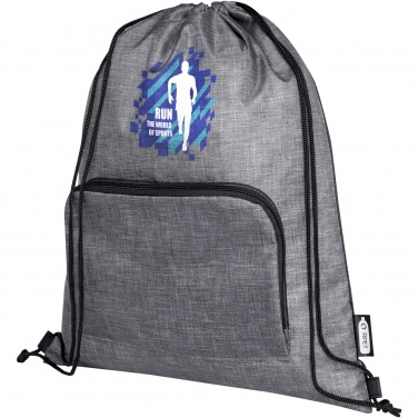 Logo trade corporate gifts picture of: Ash recycled foldable drawstring bag 7L