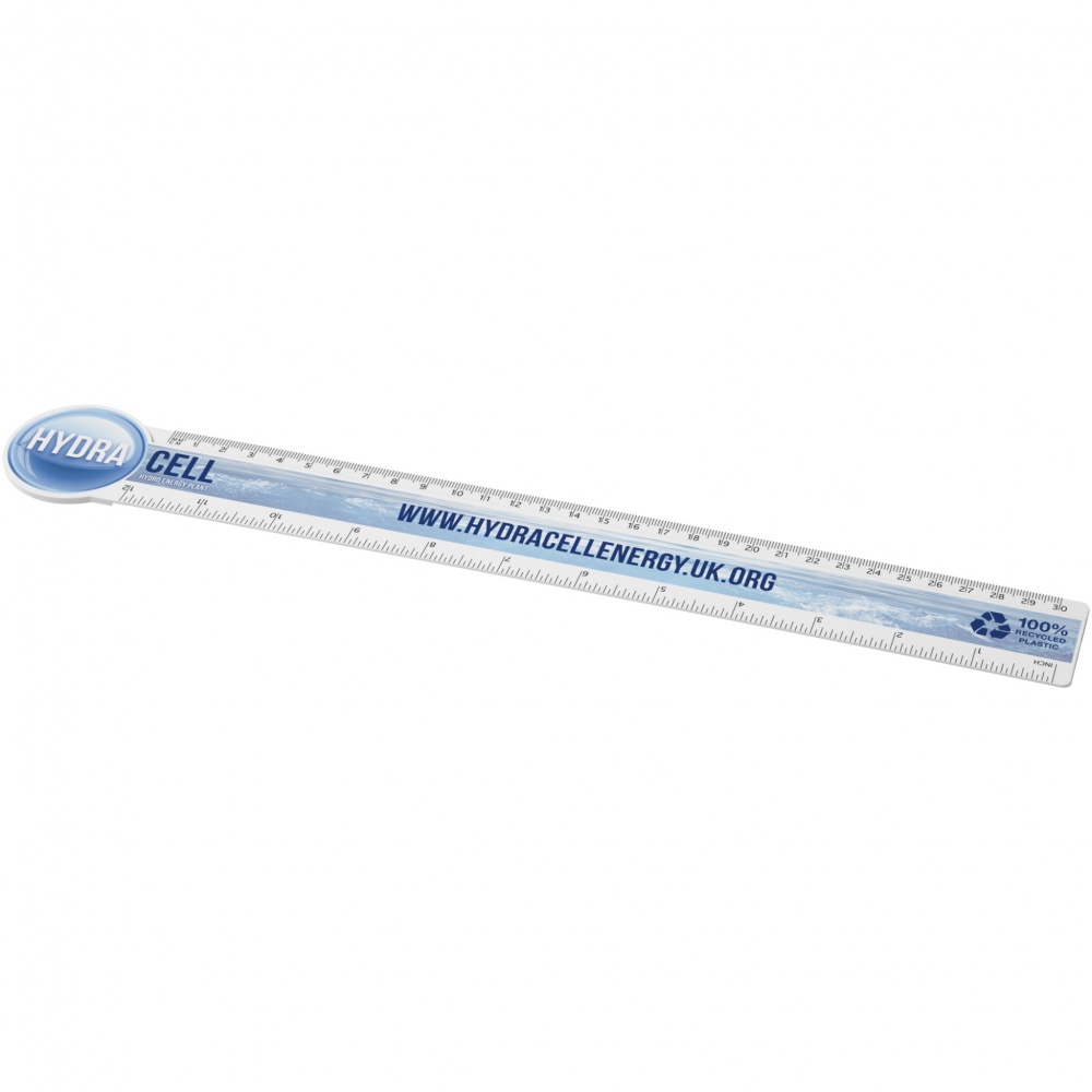 Logotrade promotional giveaways photo of: Tait 30cm circle-shaped recycled plastic ruler