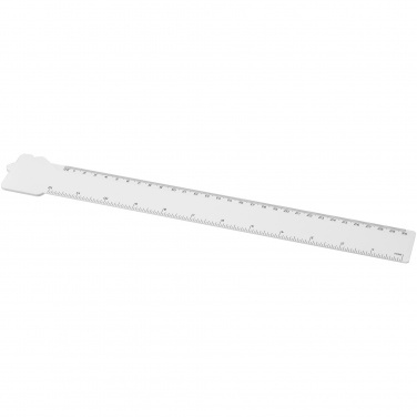 Logo trade promotional giveaways picture of: Tait 30cm house-shaped recycled plastic ruler