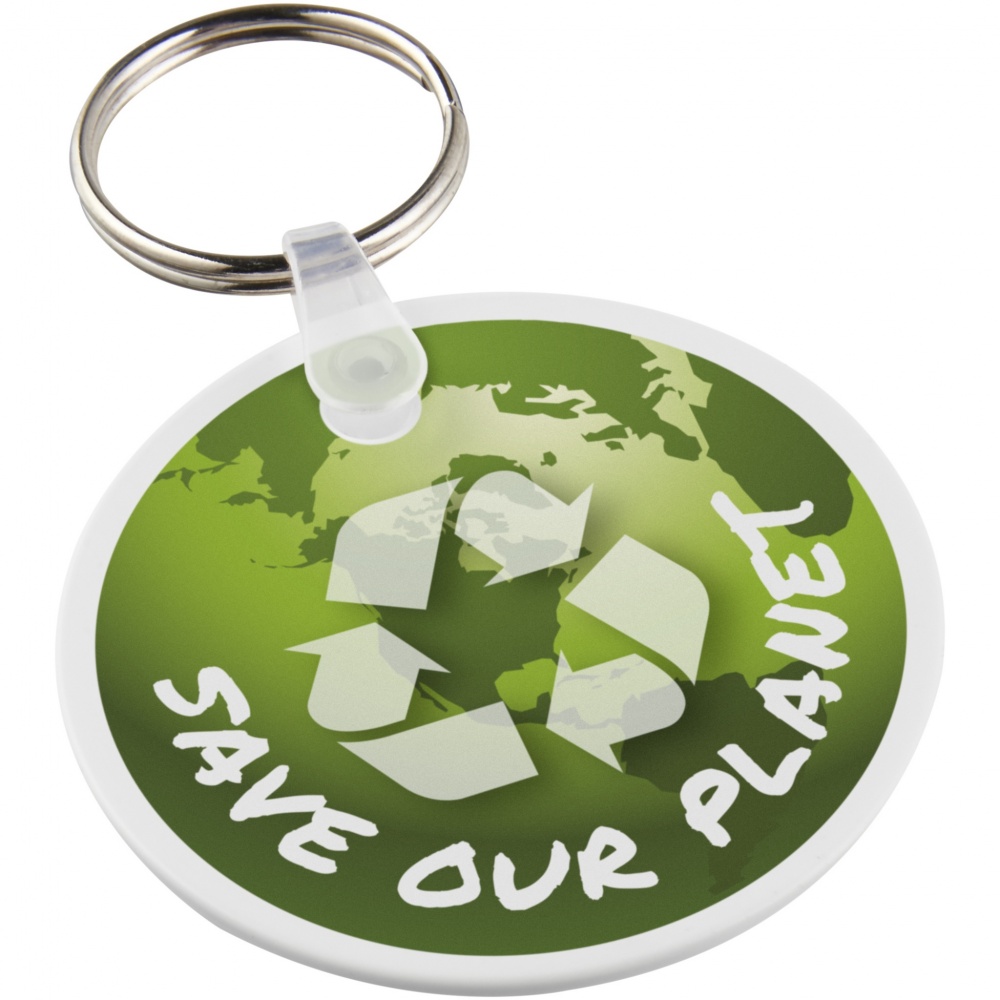 Logo trade promotional products picture of: Tait circle-shaped recycled keychain