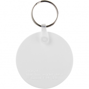 Logo trade promotional product photo of: Tait circle-shaped recycled keychain