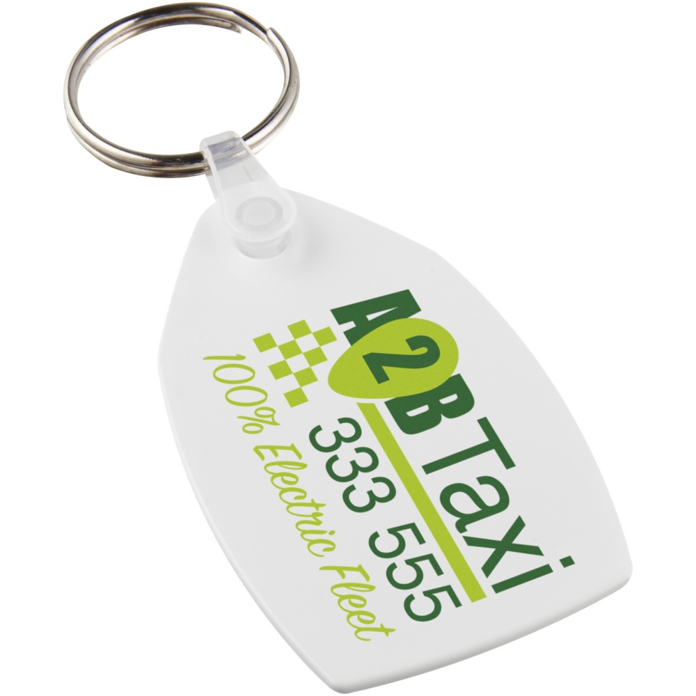 Logotrade promotional gift image of: Tait rectangular-shaped recycled keychain
