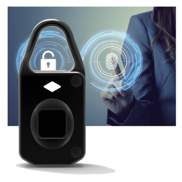 Logo trade promotional gifts image of: SCX.design T10 fingerprint padlock