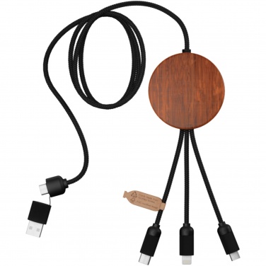 Logotrade promotional giveaway picture of: SCX.design C40 5-in-1 rPET light-up logo charging cable and 10W charging pad