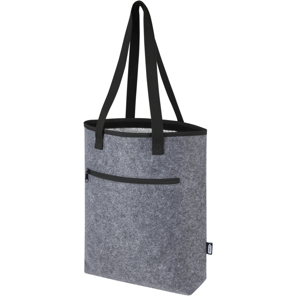 Logo trade corporate gifts image of: Felta GRS recycled felt cooler tote bag 12L