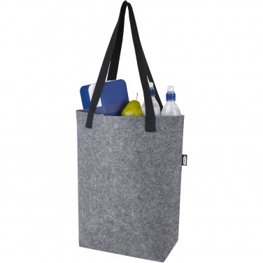 Logo trade advertising products image of: Felta GRS recycled felt tote bag with wide bottom 12L