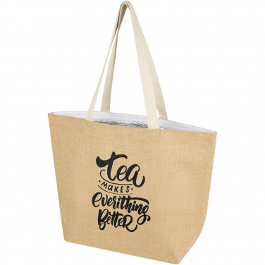 Logo trade corporate gifts picture of: Juta 300 g/m² jute cooler tote bag 12L