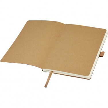 Logo trade corporate gifts picture of: Kilau recycled leather notebook 