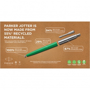 Logo trade business gift photo of: Parker Jotter Recycled ballpoint pen