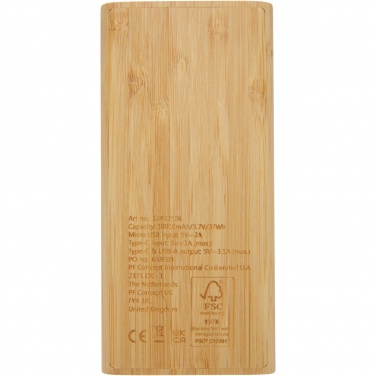 Logotrade promotional gift image of: Tulda 10.000 mAh bamboo power bank