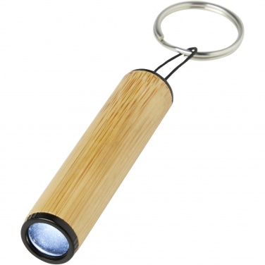 Logo trade promotional products image of: Cane bamboo key ring with light