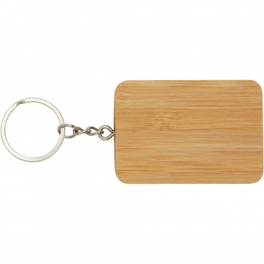 Logotrade promotional merchandise picture of: Reel 6-in-1 retractable bamboo key ring charging cable