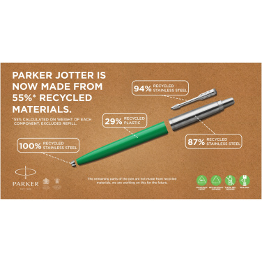 Logo trade promotional merchandise photo of: Parker Jotter Recycled ballpoint pen