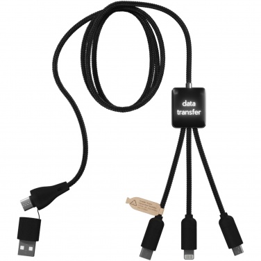 Logotrade promotional gift picture of: SCX.design C45 5-in-1 rPET charging cable with data transfer
