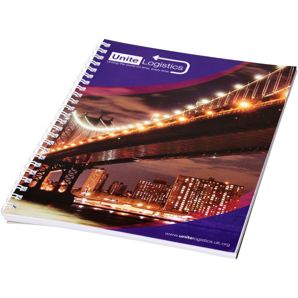 Logo trade promotional giveaways picture of: Desk-Mate® A4 spiral notebook with printed back cover